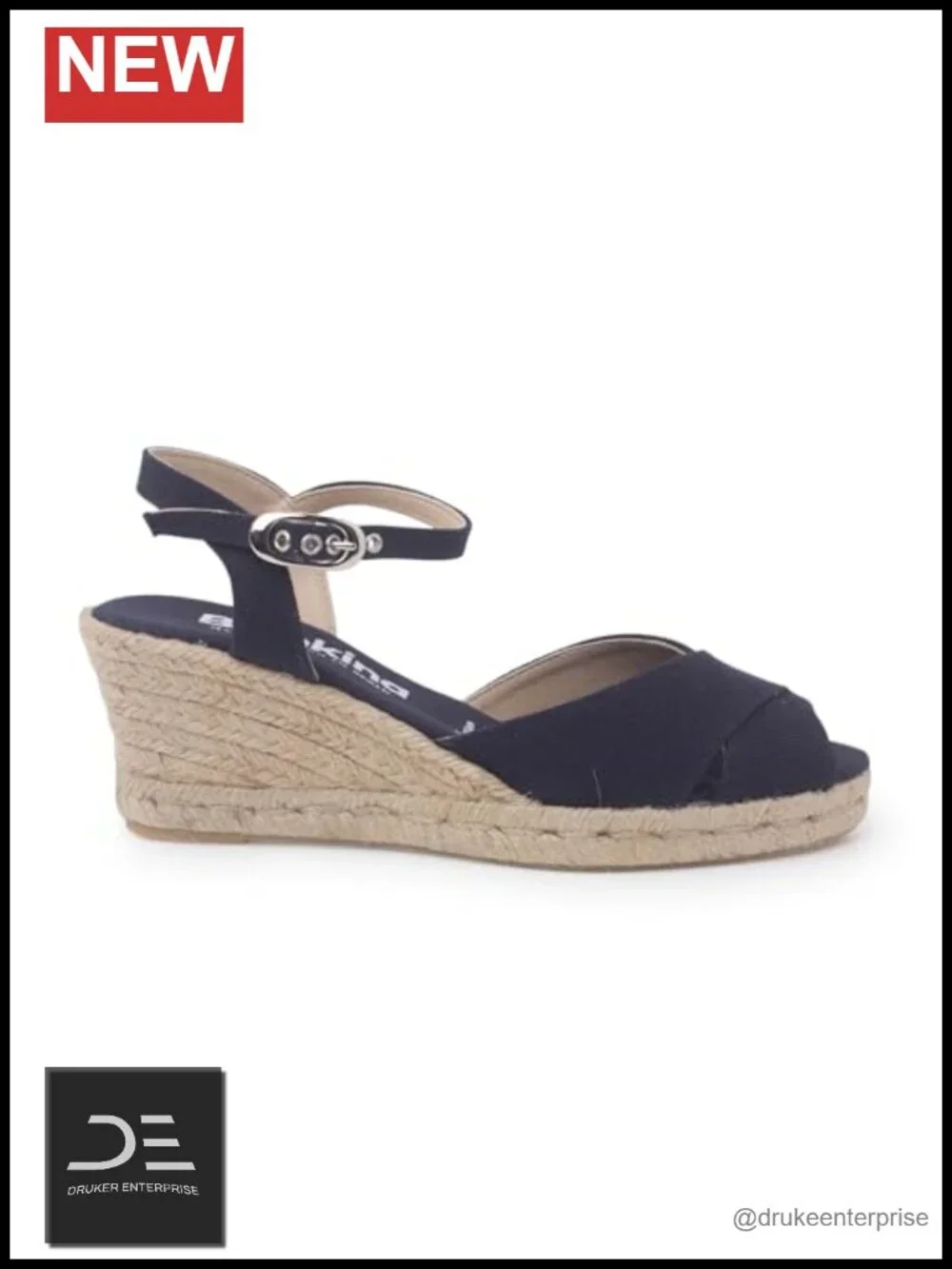 Vegan Espadrille Wedges Organic Cotton Jute Midsole Made in Spain